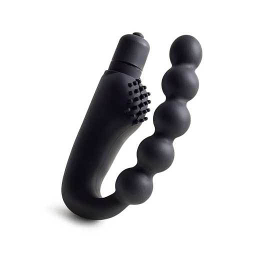 Black Flexible Vibrating Anal Beads