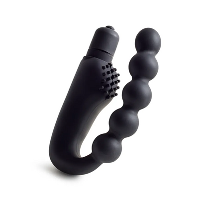 Black Flexible Vibrating Anal Beads