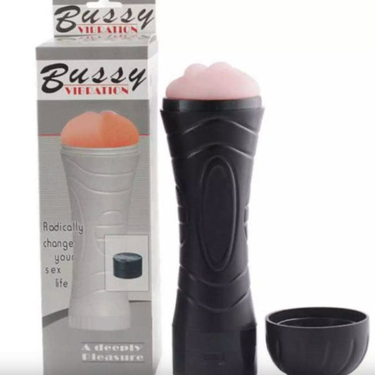Bussy Vibration Masturbation Cup – Realistic Fleshlight Style Sex Toy for Men