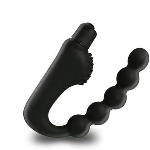 Black Flexible Vibrating Anal Beads